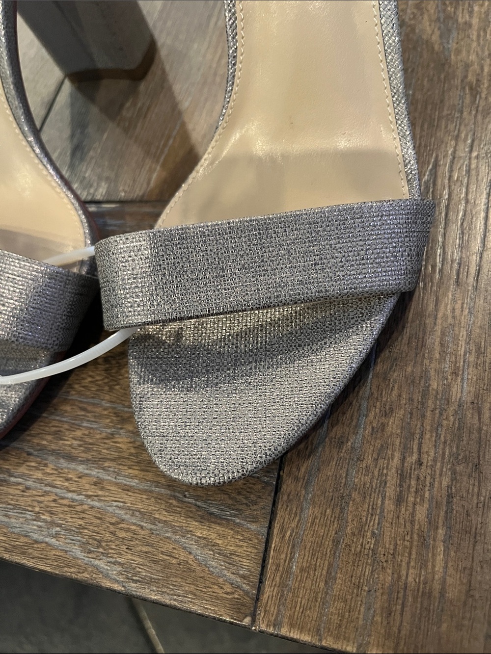 Sam Edelman pewter Glitter Ankle-Strap Block Heel - Picture 2 of 4